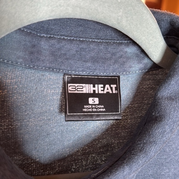 32 Degrees Ladies' Cozy Knit Button-Up Shirt Goblin Blue Size Small - Picture 7 of 11